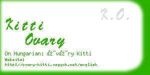 kitti ovary business card